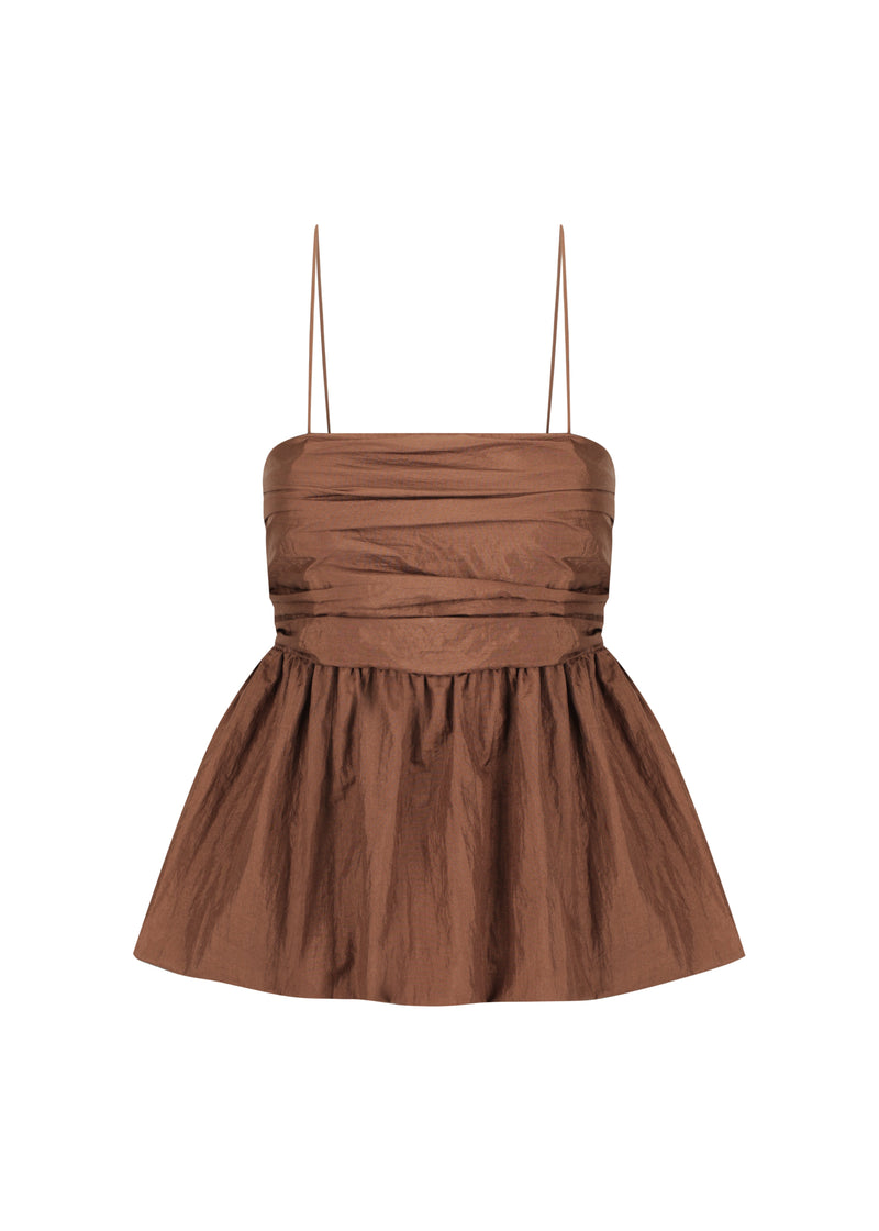 Parachute Peplum Cami | Parachute Draped Wide-Leg Pant