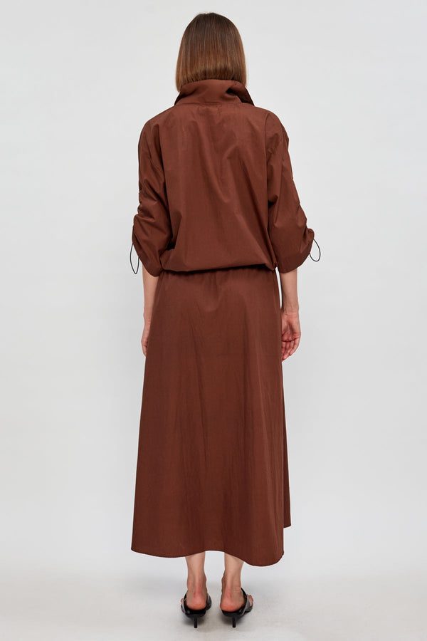 Clinched Waist Midi Dress