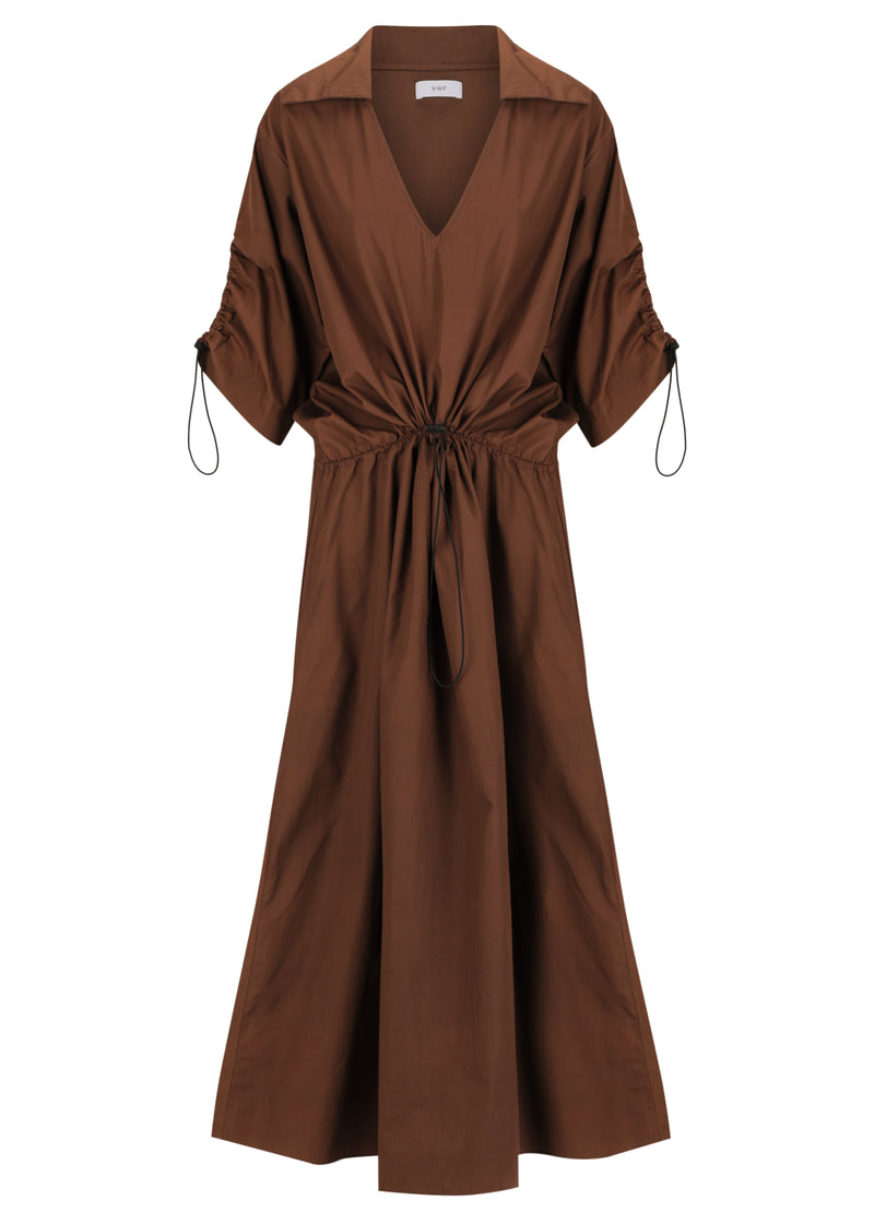 Clinched Waist Midi Dress