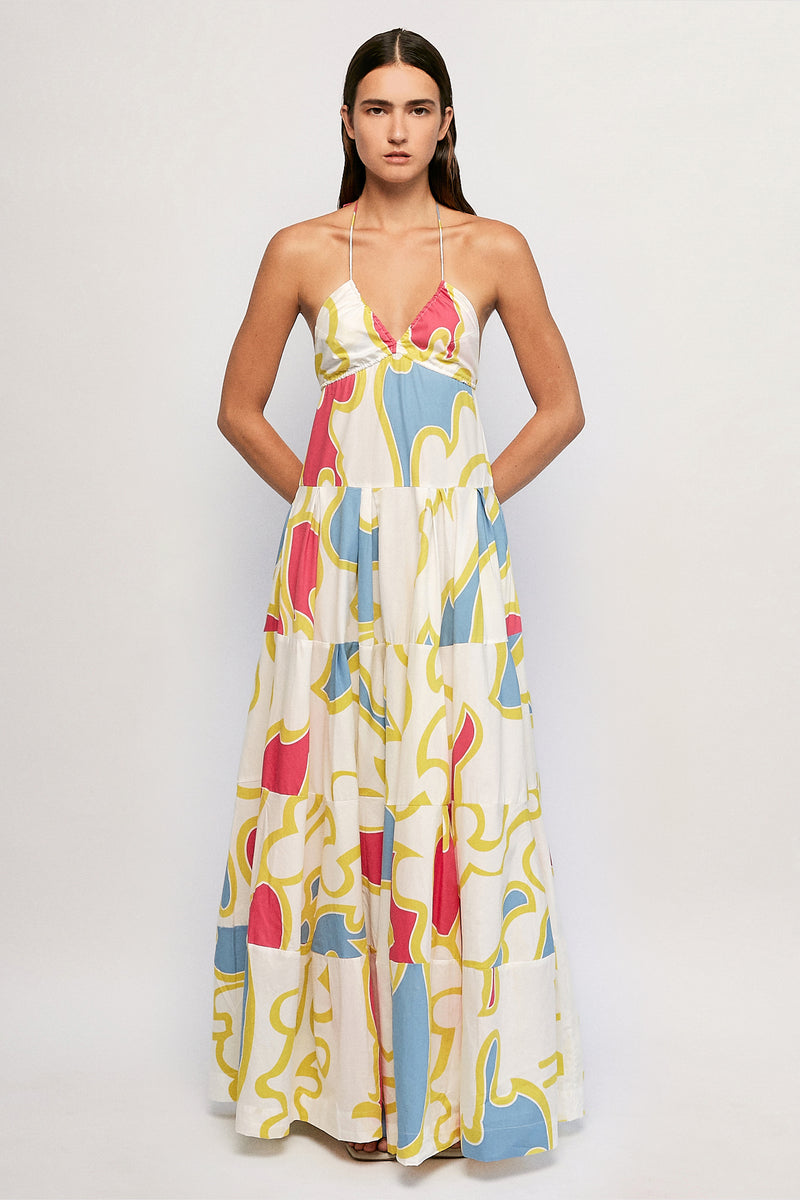 Open Back Tiered Maxi S/W/F Boutique International Open Back Tiered Maxi S/W/F Boutique International