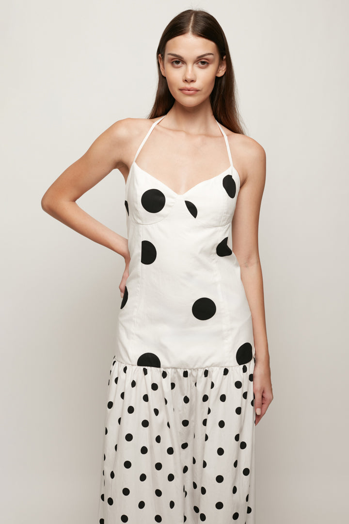 S/W/F Fine Halter Maxi Dress at Free People in White, Size: XS