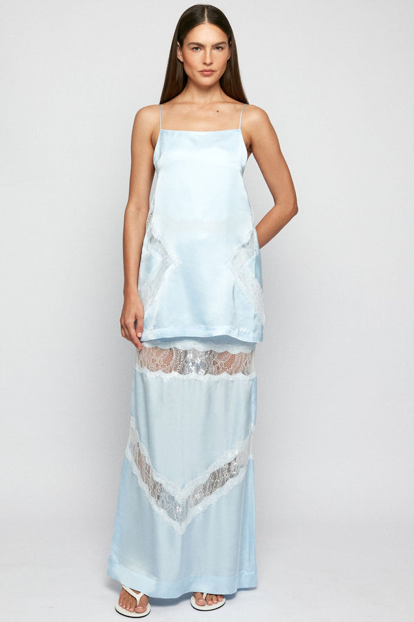 Lace Panel Slip | Lace Panel Maxi Skirt