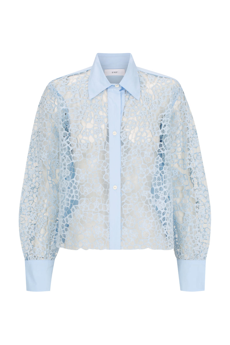 Flat Collar Lace Shirt