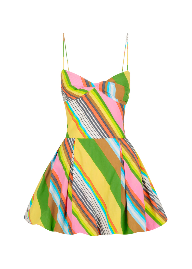 s/w/f fitted balloon mini dress Fitted Balloon Mini, L / Opal Skies