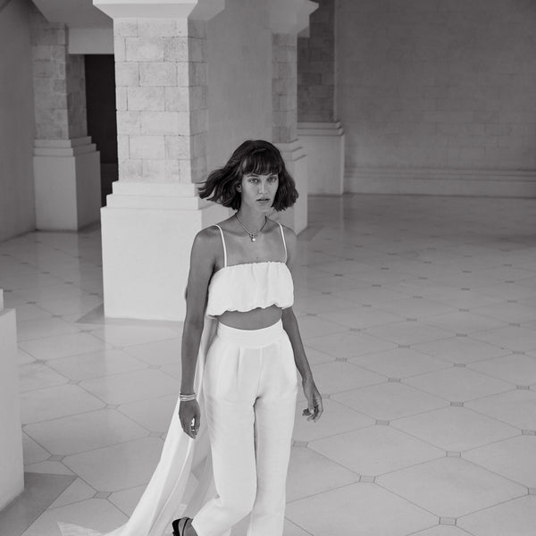 SWAN LAKE Two-piece Top ベージュ Women's Light Lift Square Neck Wide Strap Ribbed Bikini Top